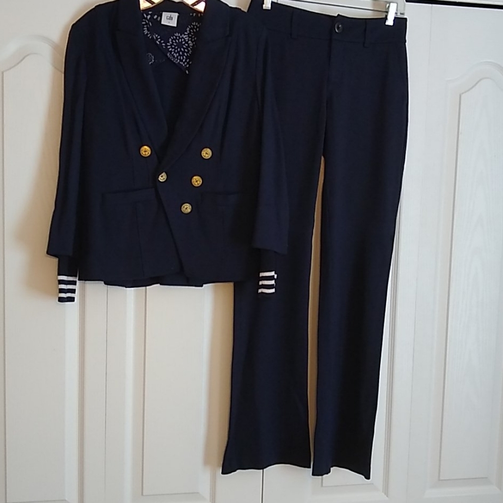 Pant suit.